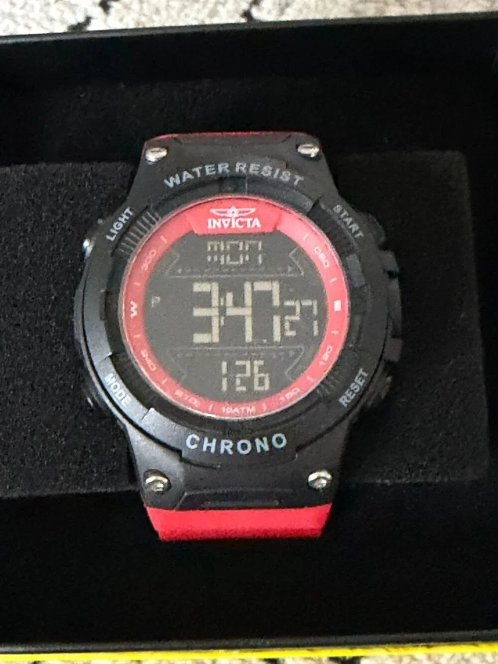 INVICTA Men's 47528 Red Racing Digital Chronograph 52mm Watch NEW NIB